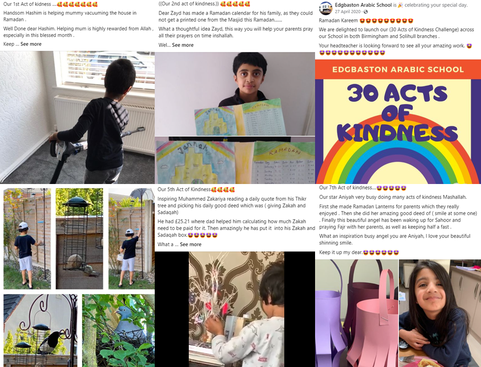 30 acts of kindness chart